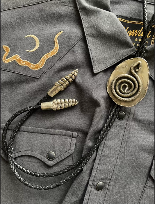 Coiled Snake Bolo Tie